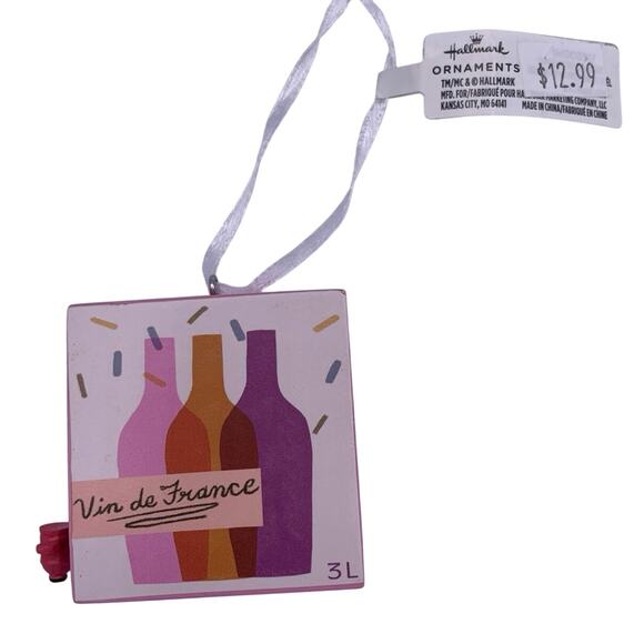Hallmark Vin de France (1HGO3267) Wine Lover Christmas Valentine Ornament NWT - Picture 2 of 6